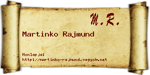 Martinko Rajmund névjegykártya